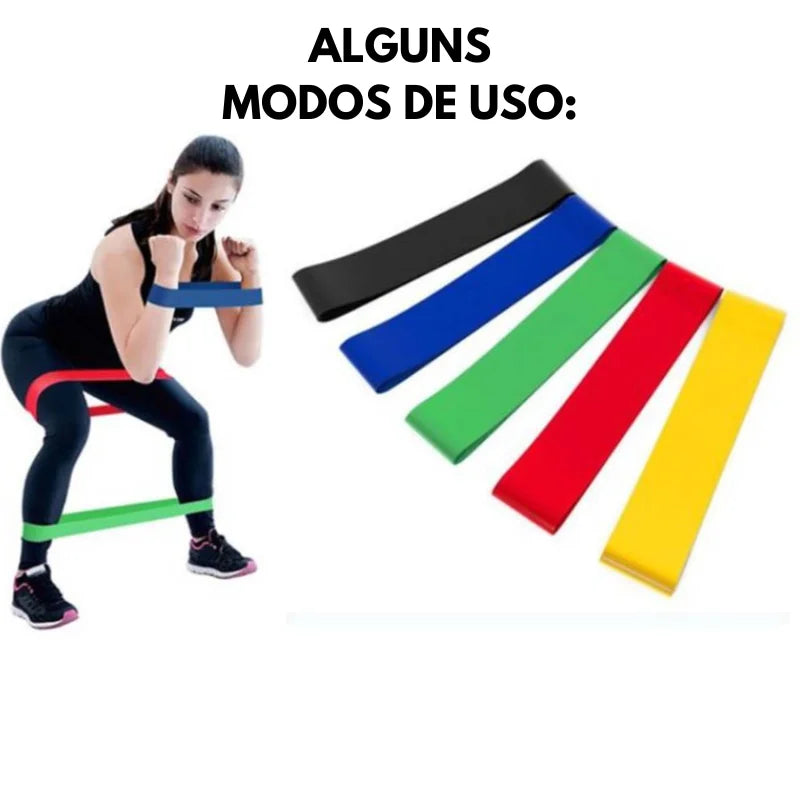 Kit de 5 Mini Faixas Elásticas