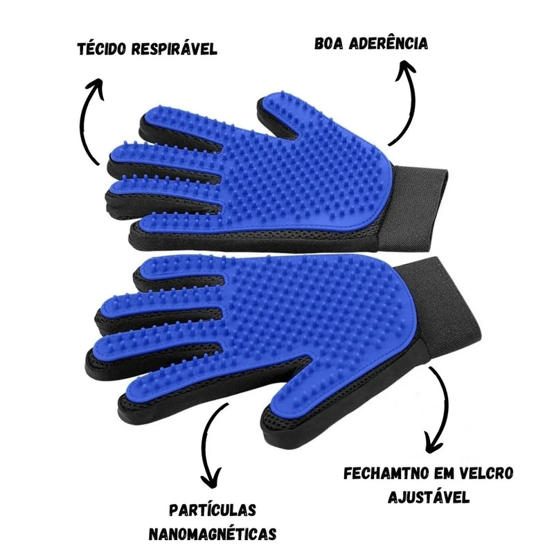 luva removedoras de  pelo